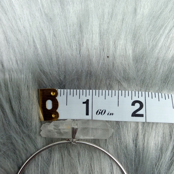 NEW Clear Quartz Point Wire Wrapped Bracelet - Picture 6 of 7